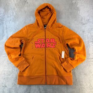 Star Wars Amazon Essentials Women's Hoodie XS Orange Logo Full Zip Sweatshirt